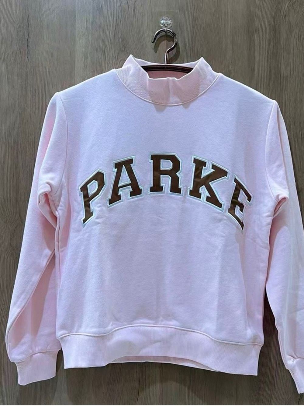 PARKER Pink Mock Neck Sweatshirt